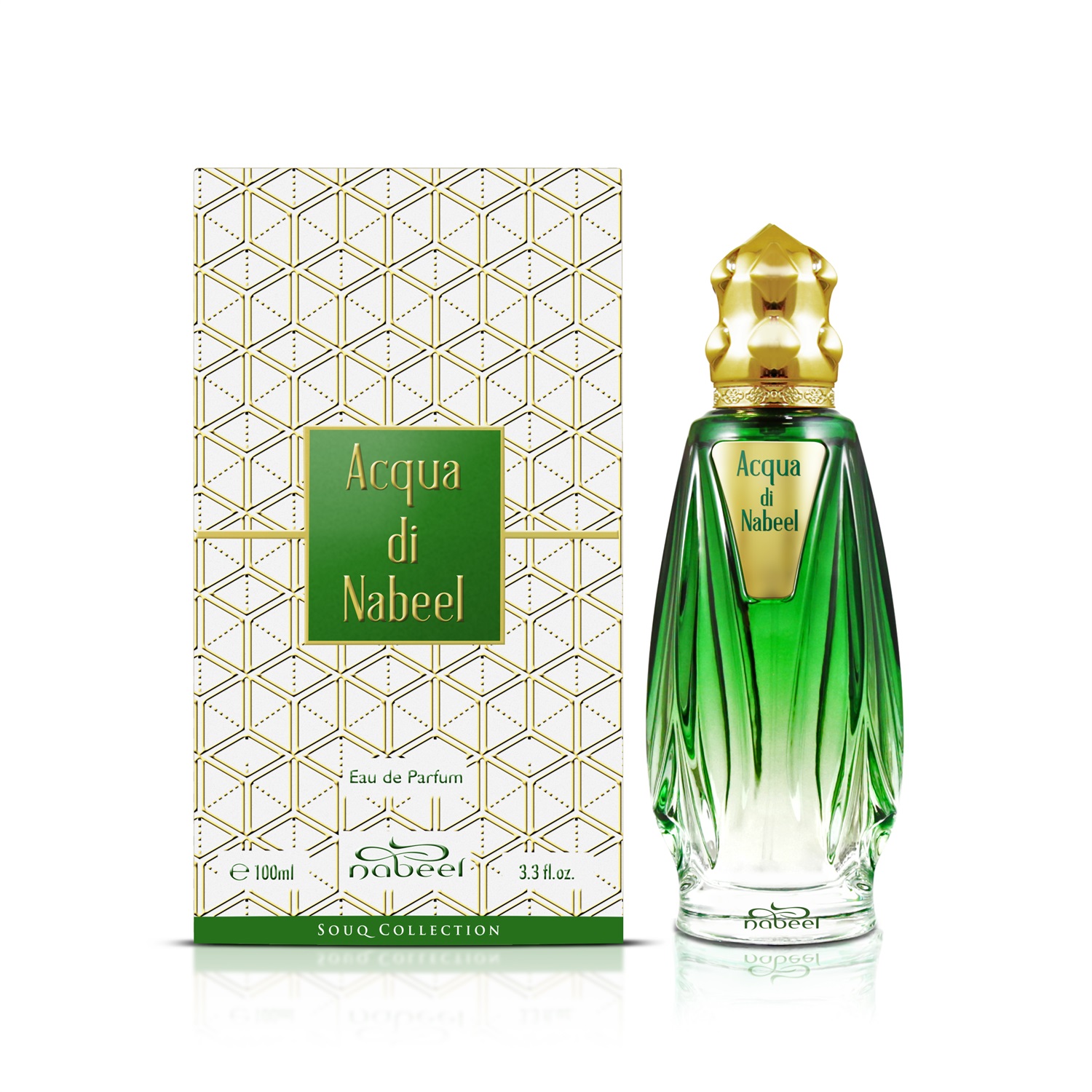 Nabeel Acqua Di Nabeel Eau De Parfum 100 ml - Profumo Lussuoso e Aromatico con Note di Incenso, Cannella, Cocco e Rosa