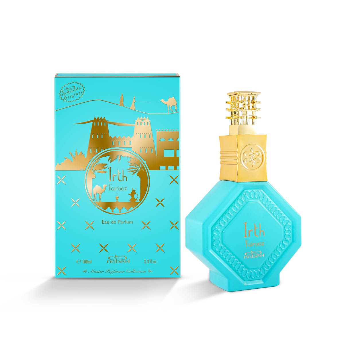 Nabeel Irth Fairooz Eau de Parfum Unisex 100ml - Fragranza Floral Woody Musk con note di Mandarino, Pompelmo e Peonia