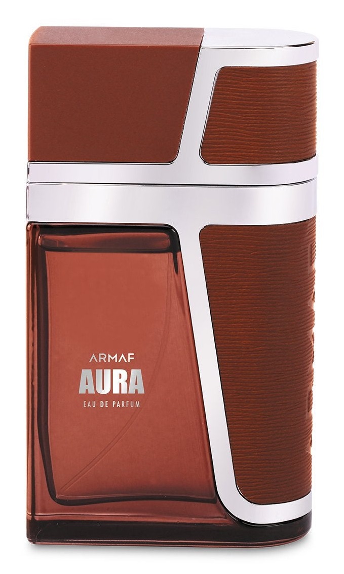 ARMAF Aura Eau de Parfum 100 ml Uomo - Note di testa: mela, cardamomo nero, limone, bergamotto; Note di cuore: geranio, lavanda, pepe, viola, iride; Note di fondo: ambra, muschio, sandalo, votivo