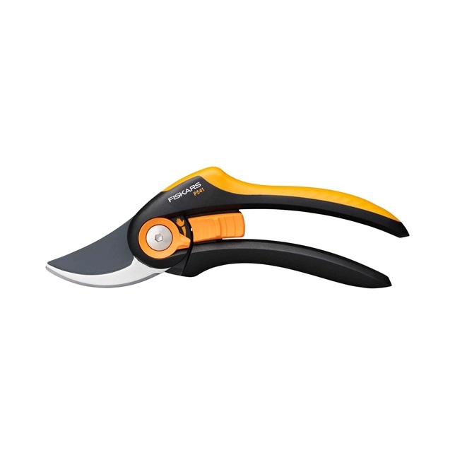 Fiskars Forbici da Potatura Plus SmartFit P541 con Lame Bypass, Lunghezza 20,1 cm, Capacità di Taglio Fino a 2,4 cm, Rivestimento Antiaderente, Nero/Arancione