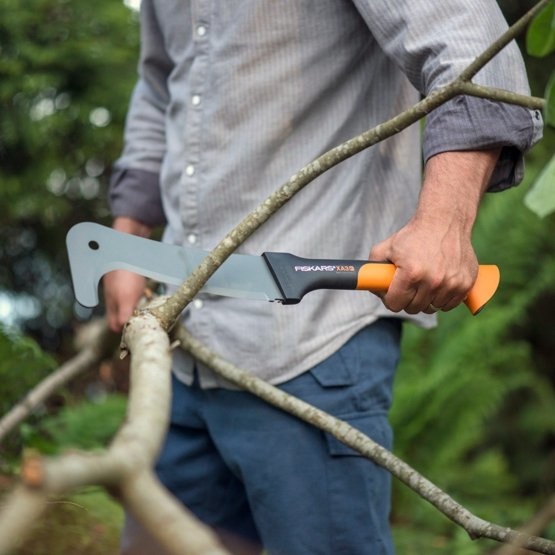 Fiskars Roncola WoodXpert 51 cm - Acciaio, Leggero, Manico SoftGrip™ per Taglio Efficace di Rami e Siepi