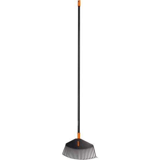 Fiskars Scopa per Foglie Solid M - Lunghezza 170 cm, Denti in Plastica, Manico in Alluminio, Ideale per Piccole Aree