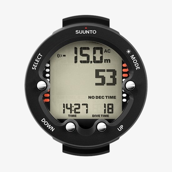 SUUNTO ZOOP NOVO - Computer Subacqueo Digitale per Principianti con Ampio Display Retroilluminato, Impermeabile fino a 80m, Modalità Aria e Nitrox