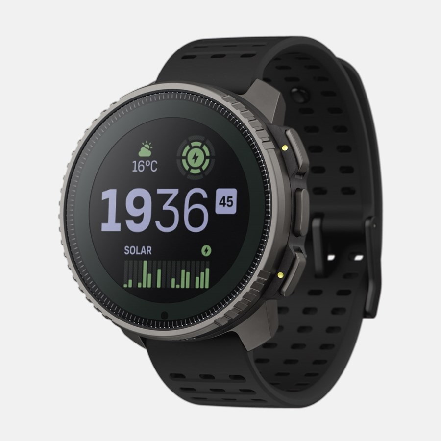 Suunto Vertical Titanium Solar - Orologio Multifunzione Nero con GPS, Ricarica Solare e Touch Screen 280 x 280 Pixel