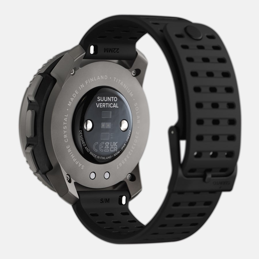 Suunto Vertical Titanium Solar - Orologio Multifunzione Nero con GPS, Ricarica Solare e Touch Screen 280 x 280 Pixel