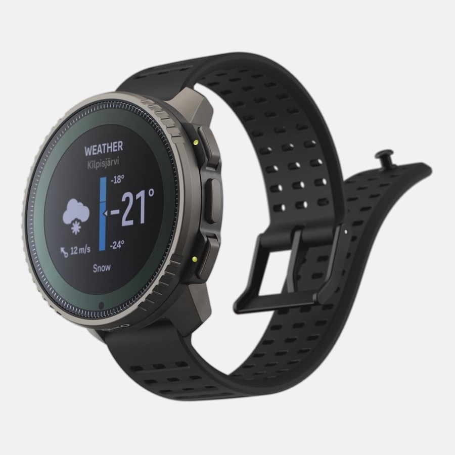 Suunto Vertical Titanium Solar - Orologio Multifunzione Nero con GPS, Ricarica Solare e Touch Screen 280 x 280 Pixel