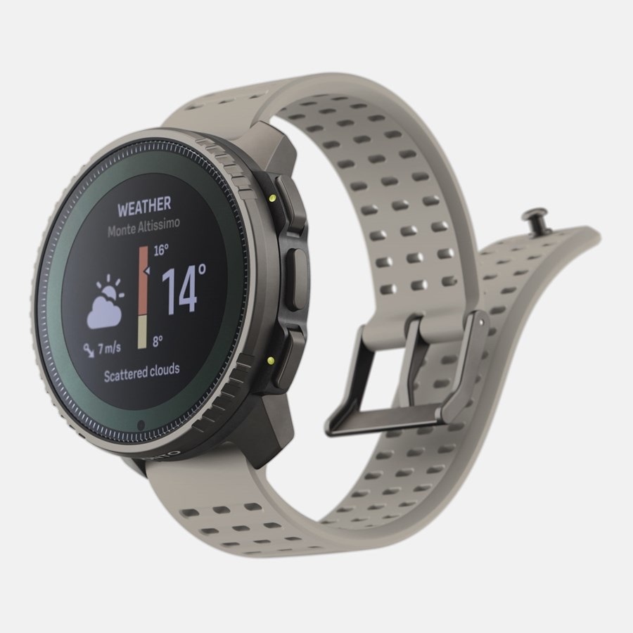 Suunto Vertical Titanium Solar - Orologio Multifunzione Impermeabile GPS con Ricarica Solare, Touch Screen 280 x 280 Pixel, Monitoraggio Salute e Funzioni Outdoor