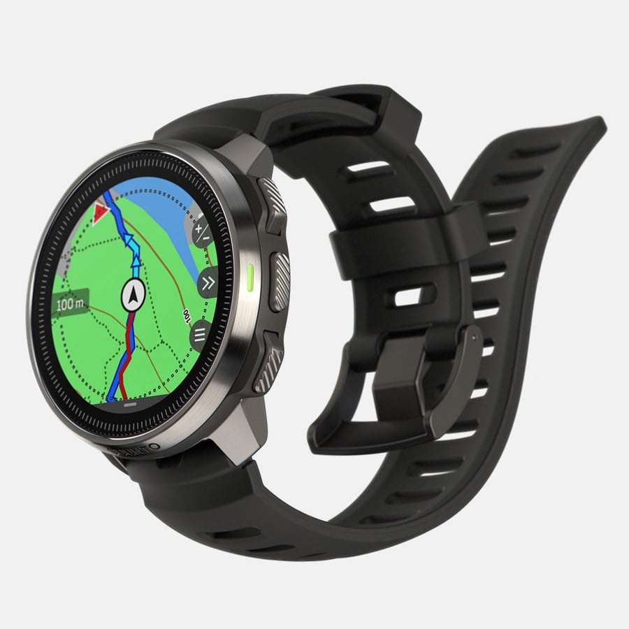 Suunto Ocean Steel Black - Orologio Subacqueo e Sportivo con Schermo AMOLED, 100 m di Resistenza, GPS e Cardiofrequenzimetro