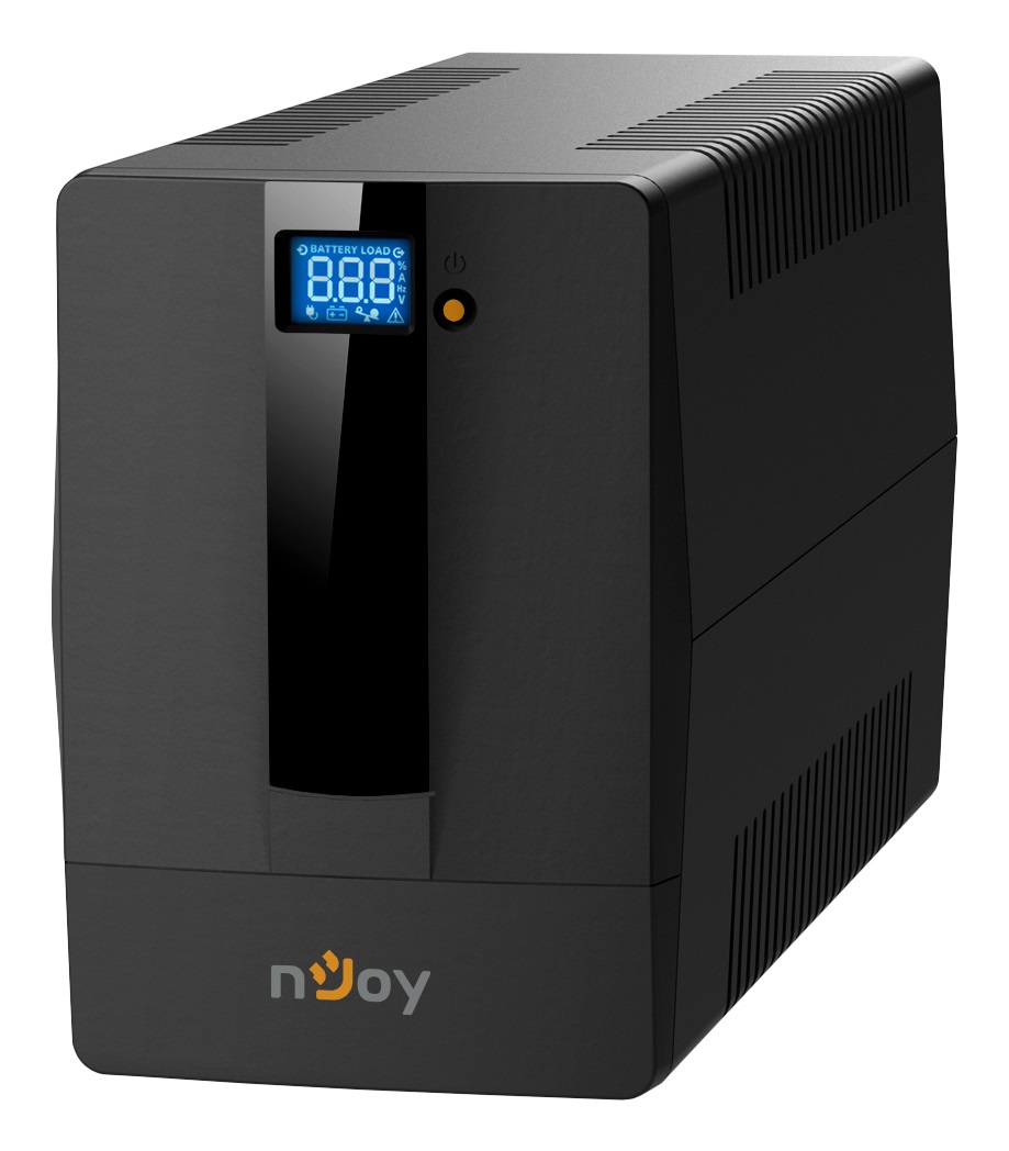 nJoy Horus Plus 1500VA Gruppo di Continuità con Onda Sinusoidale Simulata, 900W, Display LCD, Touch Screen e 4 Uscite Schuko