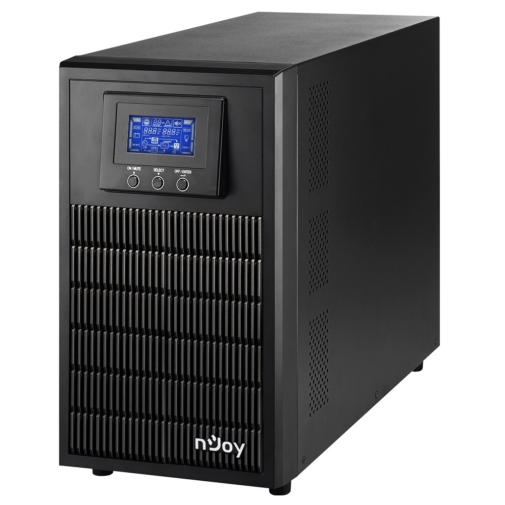 NJOY Aten Pro Gruppo di Continuità UPS 3000VA 2700W Doppia Conversione OnLine con Onda Sinusoidale Pura e Display LCD