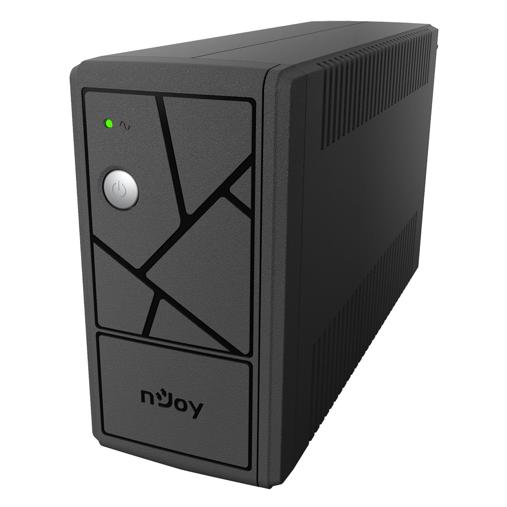 nJoy Keen 800VA Gruppo di Continuità (UPS) 480W, Onda Sinusoidale Simulata, Tecnologia Line Interactive, 2 Prese Schuko, Autonomia >10 minuti, Software PowerGuide