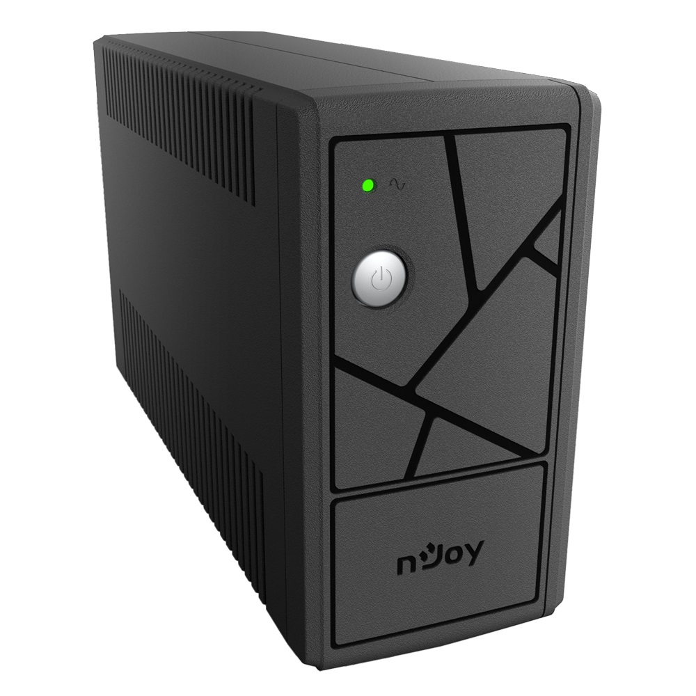 nJoy Keen 800VA Gruppo di Continuità (UPS) 480W, Onda Sinusoidale Simulata, Tecnologia Line Interactive, 2 Prese Schuko, Autonomia >10 minuti, Software PowerGuide