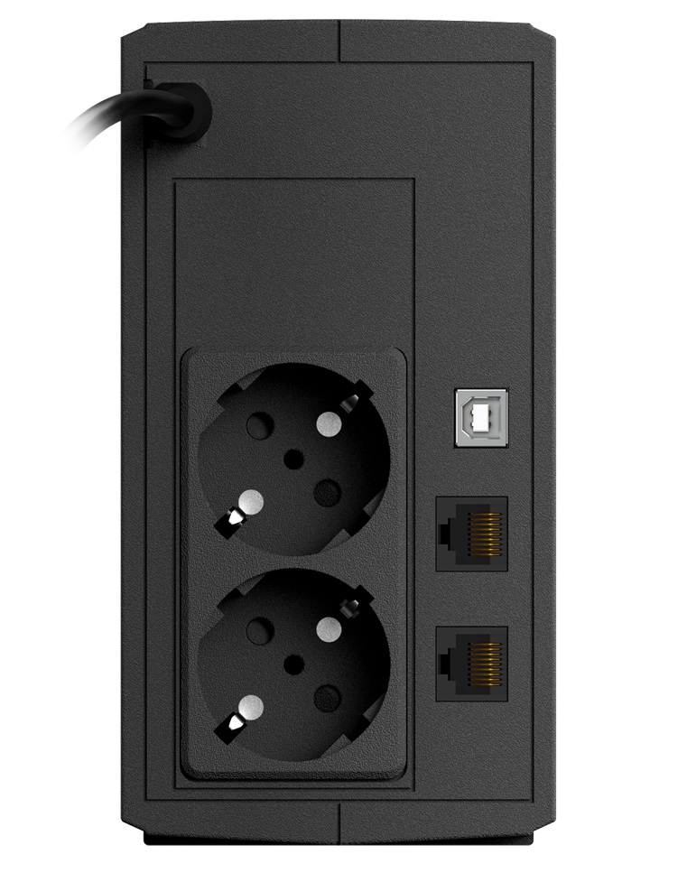 nJoy Keen 800VA Gruppo di Continuità (UPS) 480W, Onda Sinusoidale Simulata, Tecnologia Line Interactive, 2 Prese Schuko, Autonomia >10 minuti, Software PowerGuide