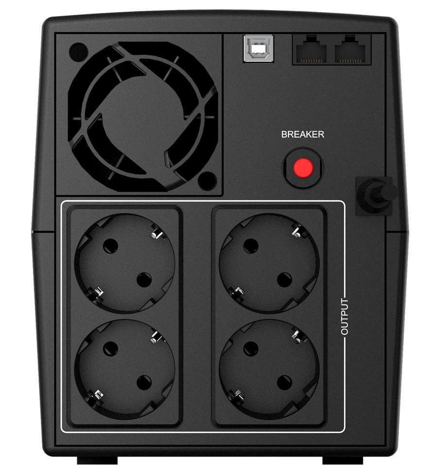 nJoy Keen 2000VA Gruppo di Continuità (UPS) 1200W - Tecnologia Line Interactive, Onda Sinusoidale Simulata, 4 Uscite Schuko, RJ11/RJ45, Software PowerGuide