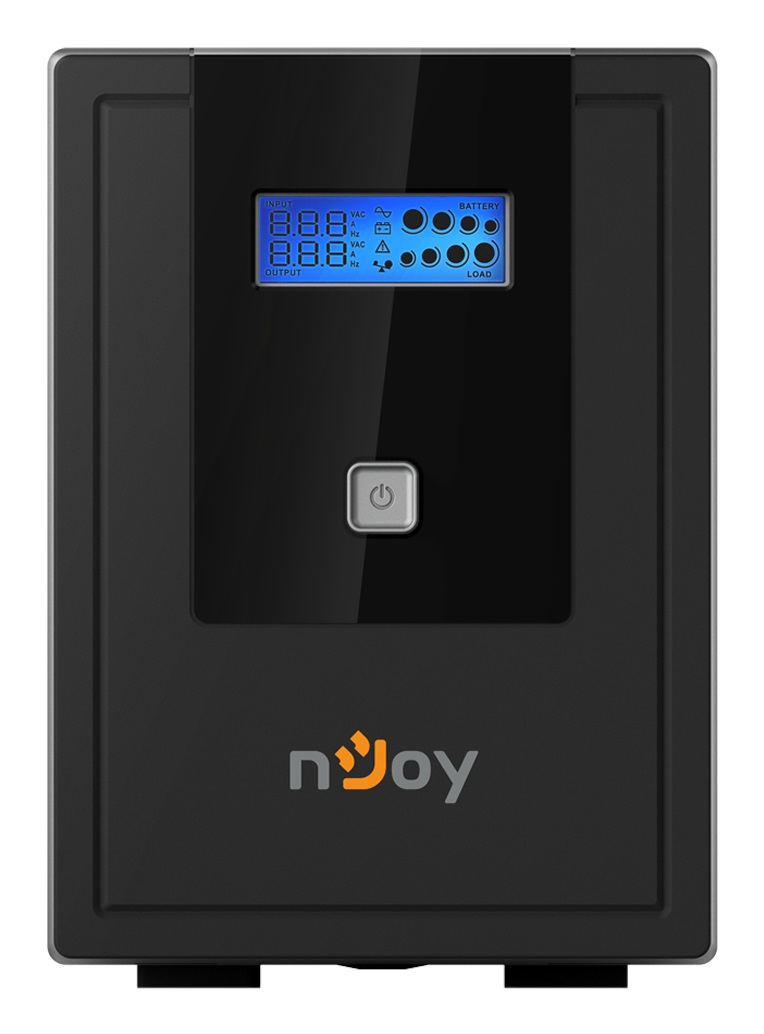 nJoy Cadu 2000 - Gruppo di Continuità UPS 2000VA 1200W con Onda Sinusoidale Simulata, 4 Prese Schuko, 2 Batterie 12V 9A e Display LCD