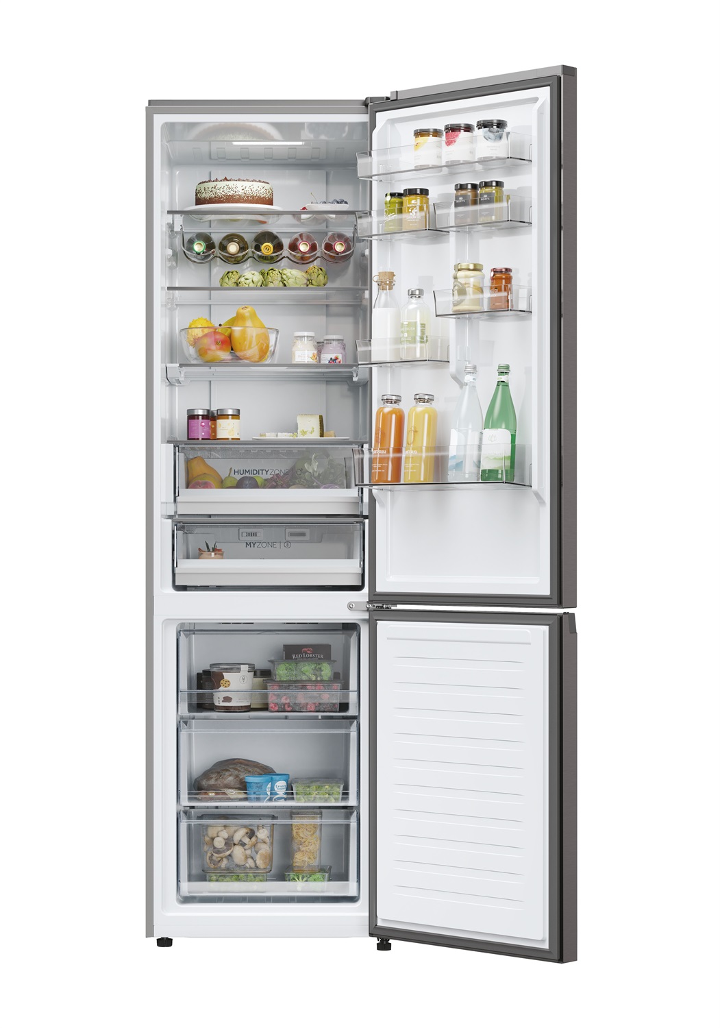Haier Frigorifero Combinato HDPW5620ANPD 409L A No Frost Nero con Wi-Fi e MyZone