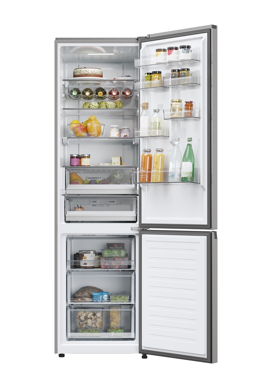 Haier Frigorifero Combinato 2D 60 Serie 5 Pro HDPW5620BNPK Libera installazione 409 L Classe B Acciaio inox