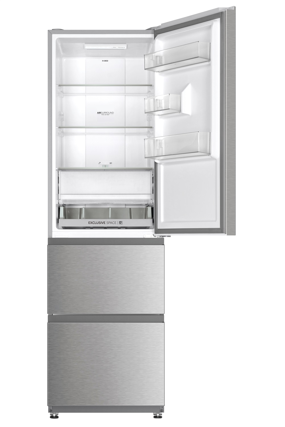 Haier HTR3518ENMX Frigorifero Combinato Libera Installazione 303 L Classe E Acciaio Inox Total No Frost