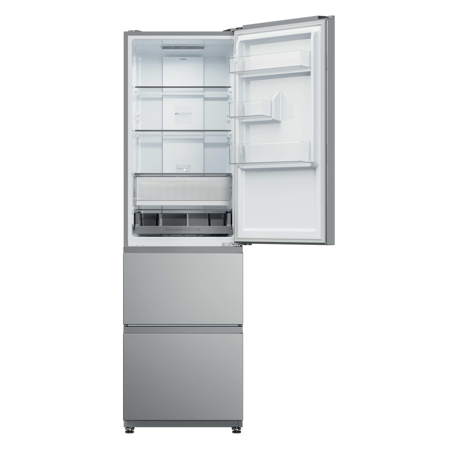 Haier HTR3518ENMX Frigorifero Combinato Libera Installazione 303 L Classe E Acciaio Inox Total No Frost