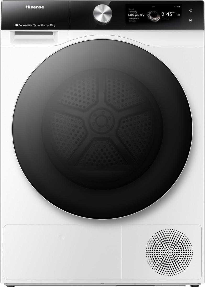 Hisense DH7S107BW Asciugatrice Pompa di Calore 10 kg A Libera Installazione Caricamento Frontale Bianco con AI Super Dry e Condensatore Autopulente