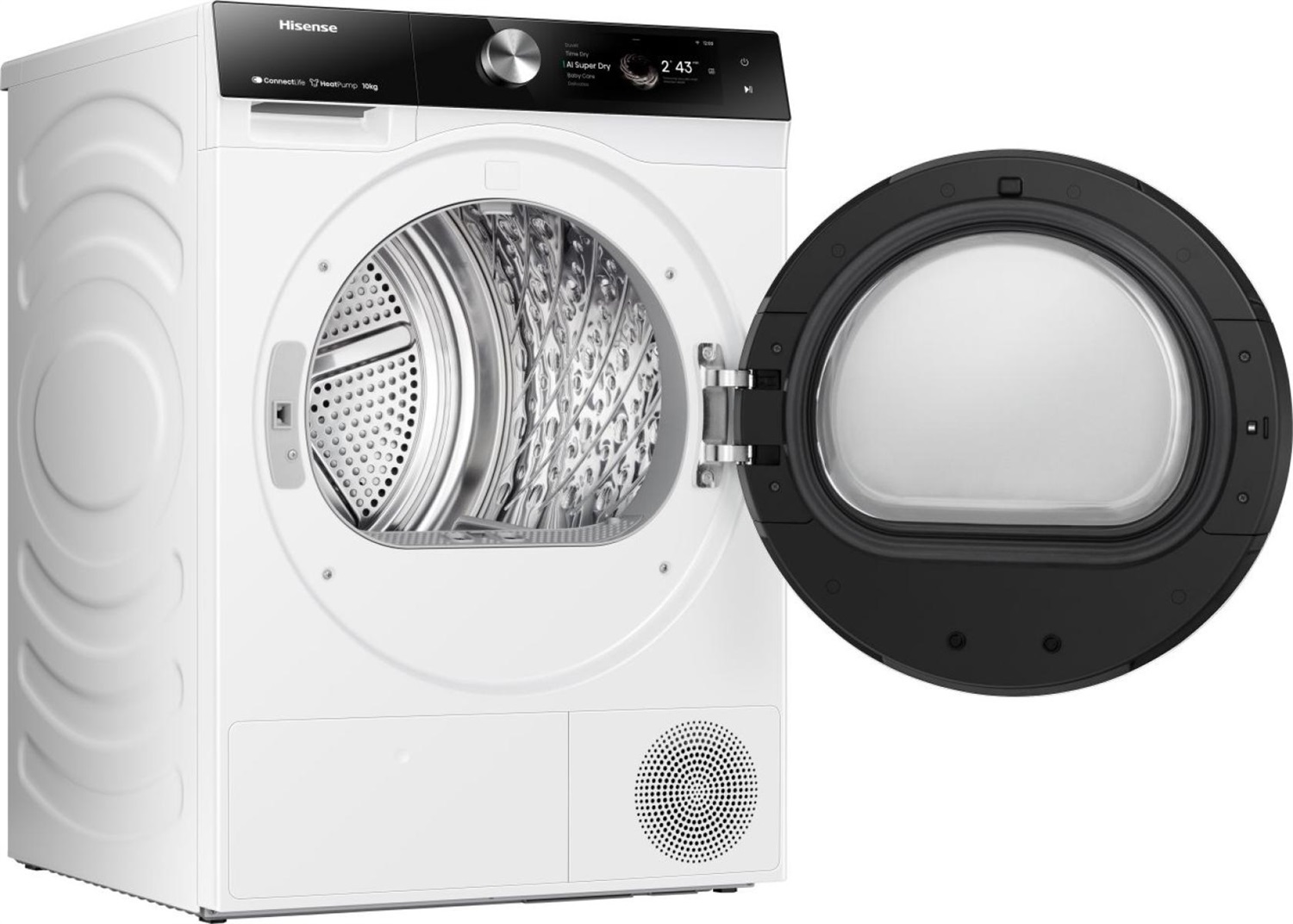 Hisense DH7S107BW Asciugatrice Pompa di Calore 10 kg A Libera Installazione Caricamento Frontale Bianco con AI Super Dry e Condensatore Autopulente