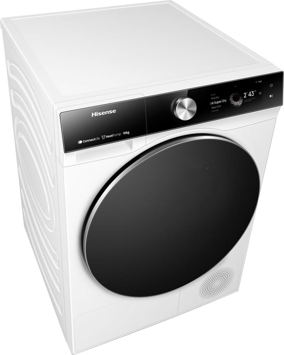 Hisense DH7S107BW Asciugatrice Pompa di Calore 10 kg A Libera Installazione Caricamento Frontale Bianco con AI Super Dry e Condensatore Autopulente