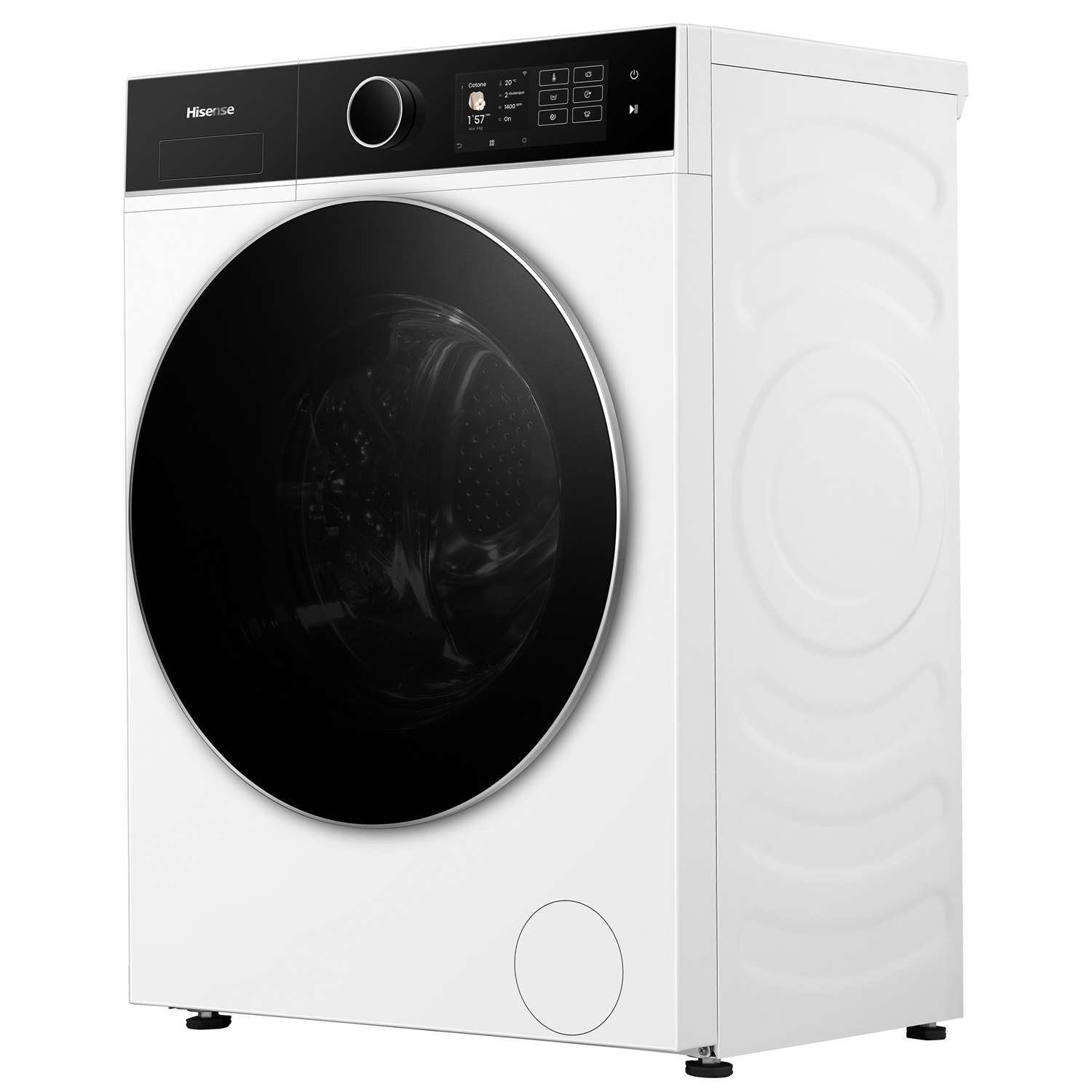 Hisense WF5I8043BWF Lavatrice Slim Carica Frontale 8 kg 1400 Giri/min Classe A-30% con Funzione Vapore e Display Touch