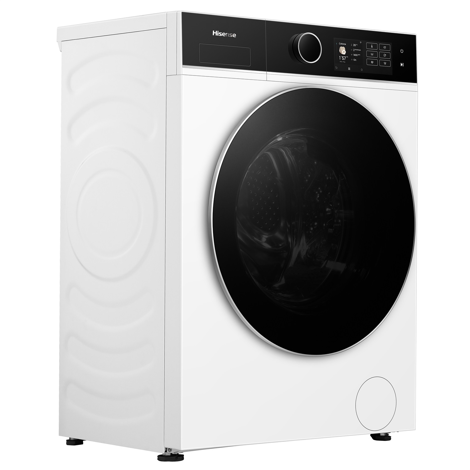 Hisense WF5I8043BWF Lavatrice Slim Carica Frontale 8 kg 1400 Giri/min Classe A-30% con Funzione Vapore e Display Touch