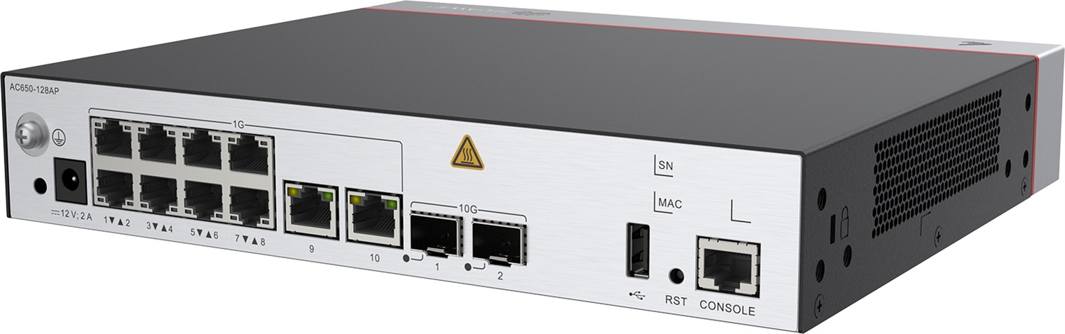 Huawei AC650-128AP Gateway/Controller 10x GE, 2x SFP , 10/100/1000 Mbit/s, AC/DC, Codice Prodotto: 02355NCG