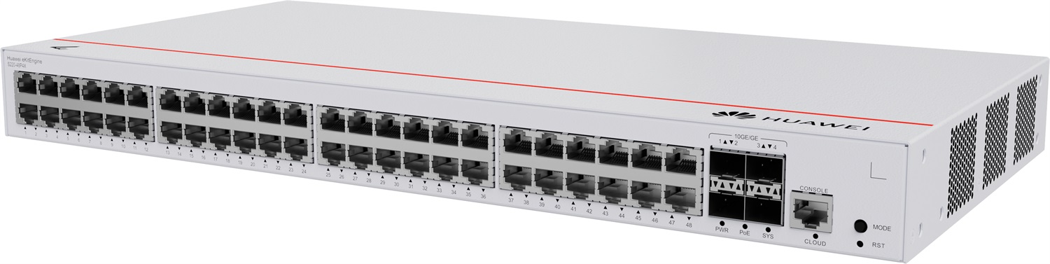 Huawei S220-48P4X Switch di rete L2/L3 48 porte Gigabit Ethernet (10/100/1000) con 4 porte SFP e supporto Power over Ethernet (PoE) 380W - Grigio