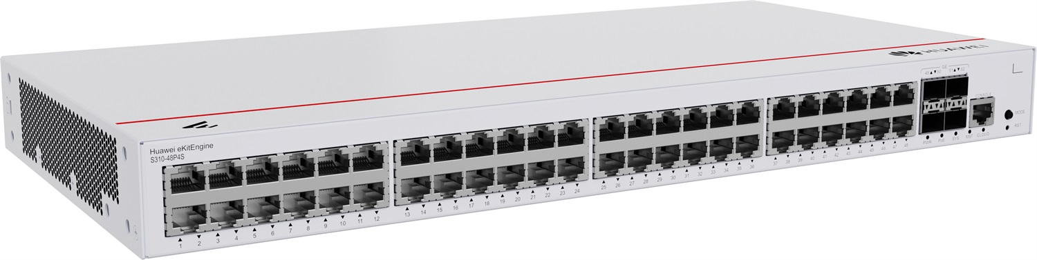 Huawei S310-48P4S Switch di rete 48 porte Gigabit Ethernet (10/100/1000) PoE 380W 4 porte SFP Grigio 1U