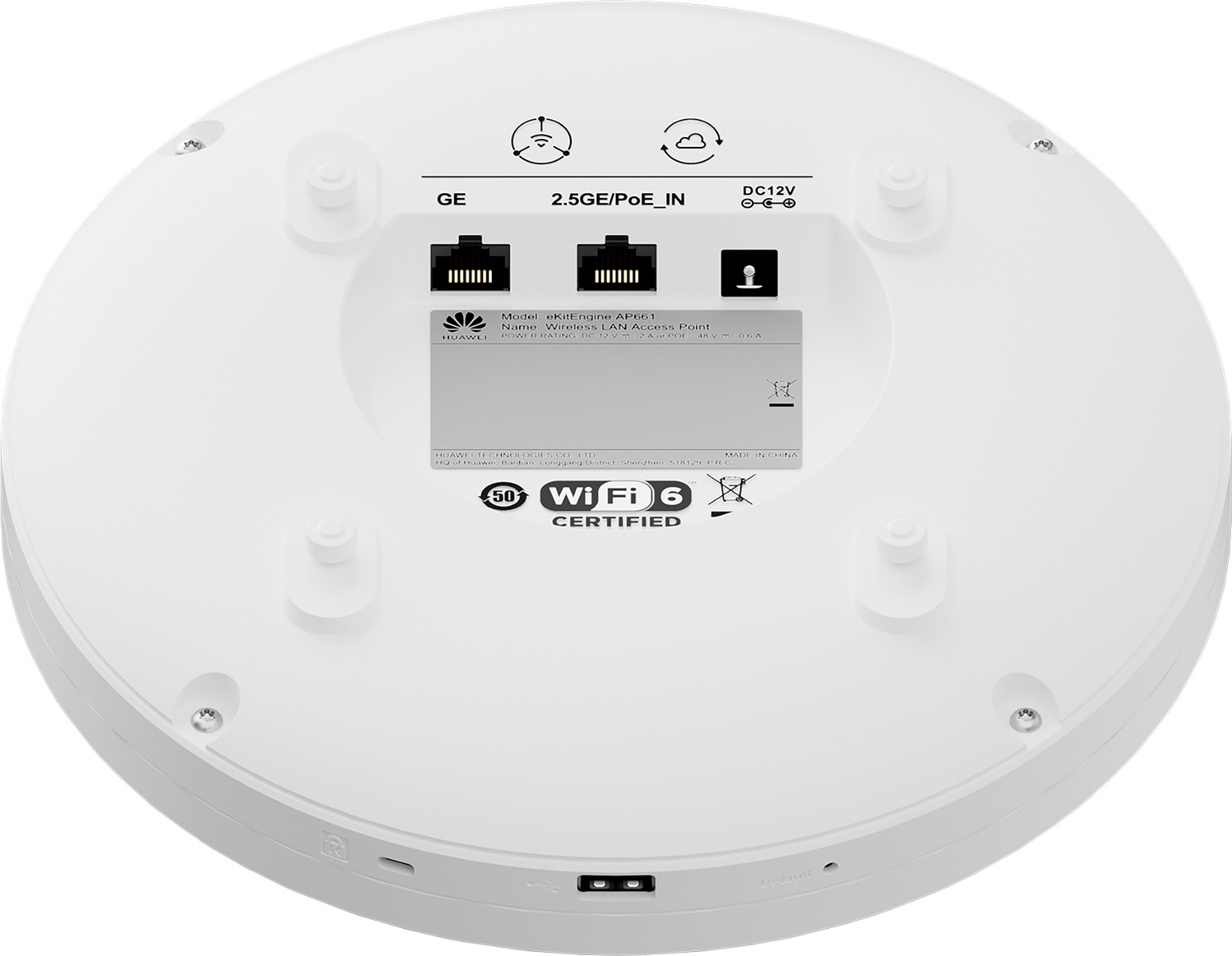 Huawei AP661 Access Point Wi-Fi 6 Tri-banda Bianco 6575 Mbit/s con Supporto Power over Ethernet (PoE)