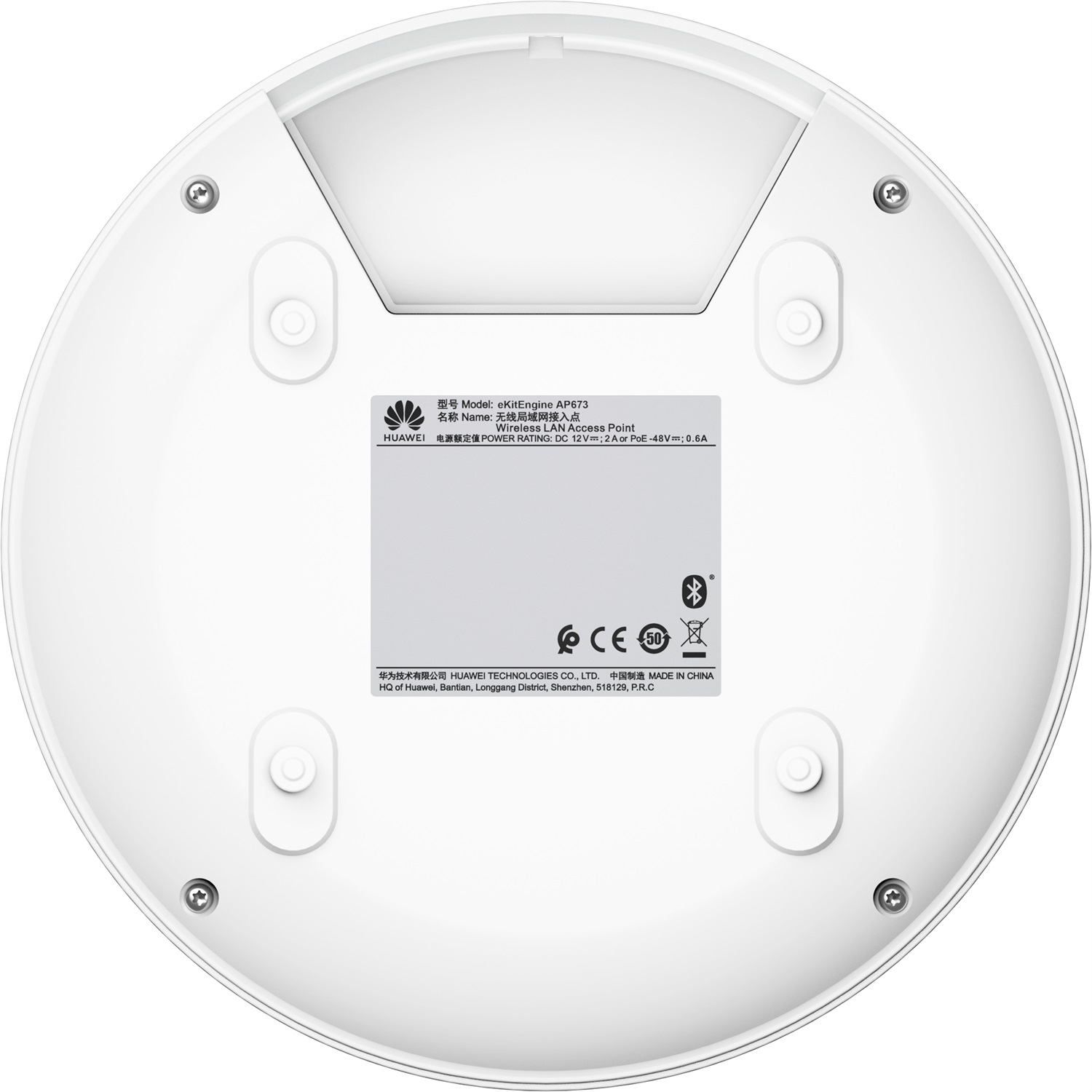 HUAWEI eKit AP673 - Access Point Wi-Fi Bianco, 13660 Mbit/s, Supporto Power over Ethernet (PoE), Frequenze 2.4/5/6 GHz, Sicurezza SSH-2, WPA2-PSK, WPA3-SAE, Garanzia 36 mesi
