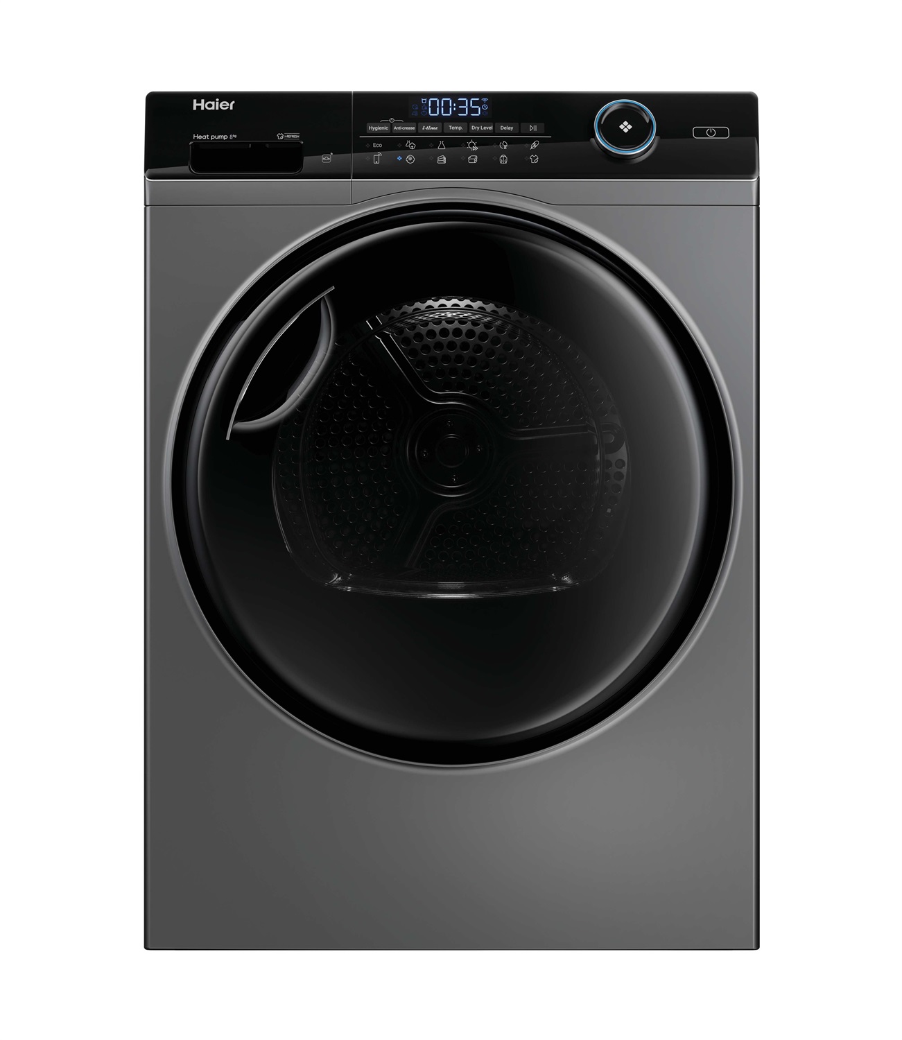 Haier I-Pro Series 5 HD80-A3959R-S Asciugatrice 8 kg A Pompa di calore Libera installazione Caricamento frontale Antracite