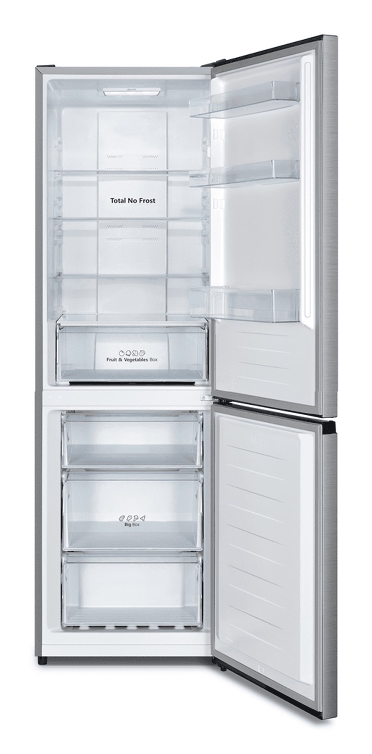 Hisense RB390N4CCD1 Frigorifero Combinato Total No Frost, Inox, 304L, Classe D, Sistema Multi Air Flow, Libera Installazione