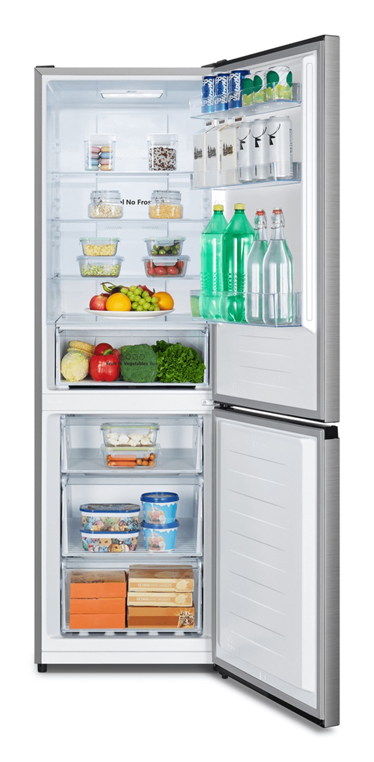 Hisense RB390N4CCD1 Frigorifero Combinato Total No Frost, Inox, 304L, Classe D, Sistema Multi Air Flow, Libera Installazione