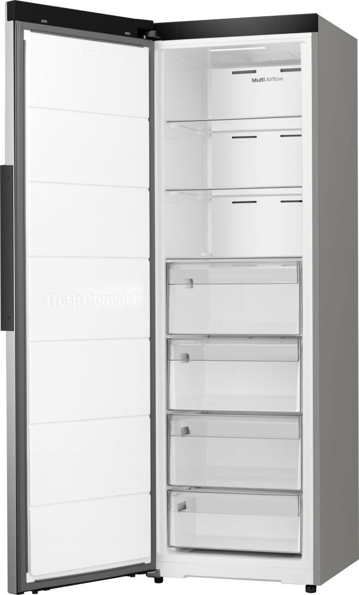 Hisense FT3K310SEIE Congelatore Verticale Multi Air Flow, Total No Frost, Capacità 312 L, Classe E, Inox, 185.6 x 59.5 cm