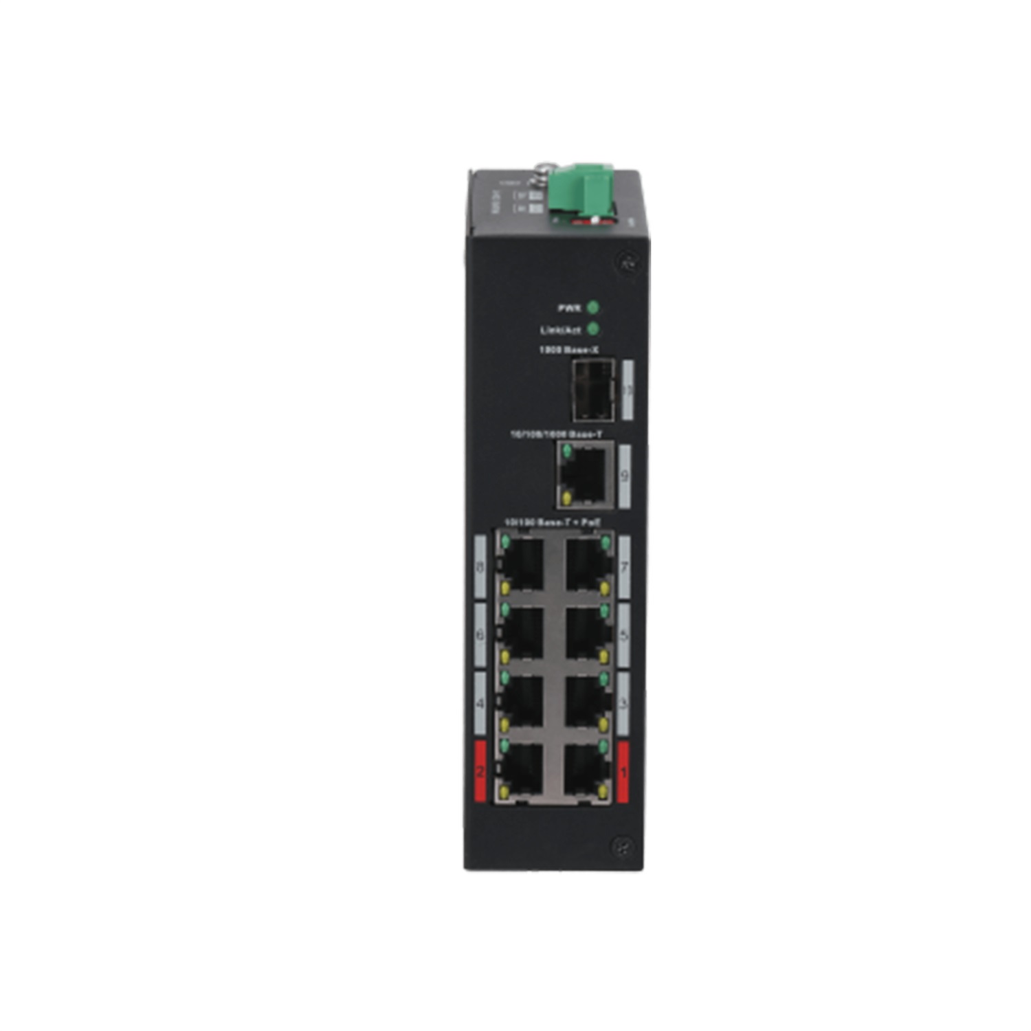 Dahua Technology PFS3110-8ET-96-V2 Switch Non Gestito 10 Porte (8 PoE 10/100 Mbps 1 RJ-45 1 SFP) con Capacità di Commutazione 7,6 Gbit/s