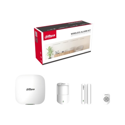 Dahua ART-ARC3000H-03-FW2(868) Kit Allarme Antintrusione Wireless 4G - Sensori PIR e Magnetici, Fino a 150 Periferiche, Colore Bianco
