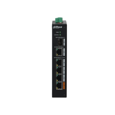 Dahua PFS3106-4ET-60-V2 Switch di rete Non gestito L2 PoE 4 porte 1 SFP 1 Uplink Gigabit