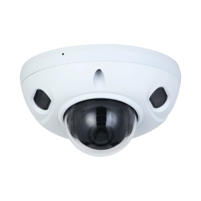 Dahua Technology Telecamera di Sicurezza IP Dome 4 MP WizSense DH-IPC-HDBW3441F-AS-S2 con Ottica 2.8mm, Intelligenza Artificiale, Audio e Allarme, IP67, per Interno ed Esterno