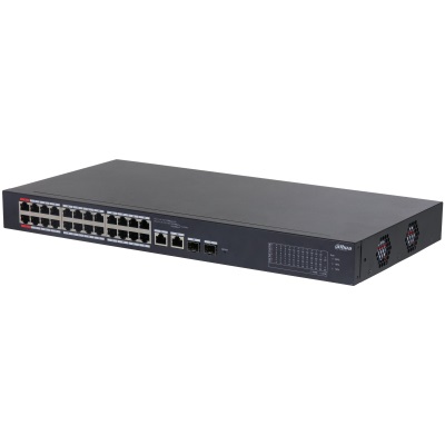 Dahua Technology CS4226-24ET-240 Switch di rete Gestito L2 24 Porte PoE 2 Porte Gigabit RJ45/SFP, Potenza Massima 240W, Nero