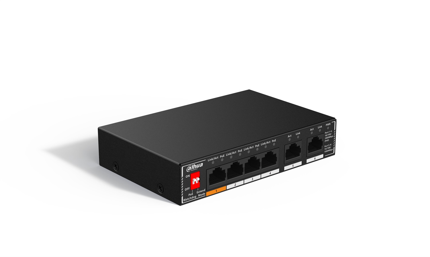 Dahua DH-SG1006P Switch Gigabit PoE Non Gestito a 6 Porte con 4 Porte PoE
