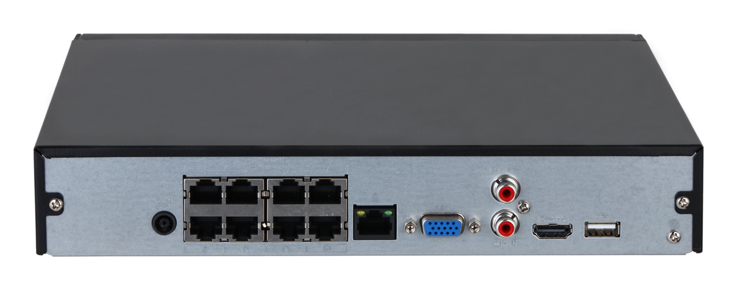 Dahua NVR2108HS-8P-4KS3 - Registratore Video di Rete 4 Canali, Risoluzione 4K, Capacità fino a 20 TB