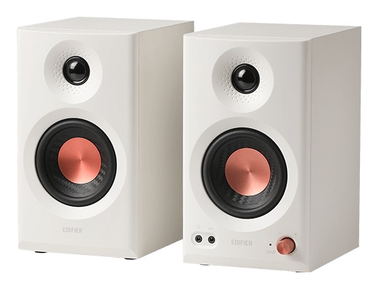 Edifier MR3 - Altoparlanti Bluetooth 2.0 Hi-Fi, 36 W, Hi-Res Audio, Controlli Fisici e App Mobile, Bianco