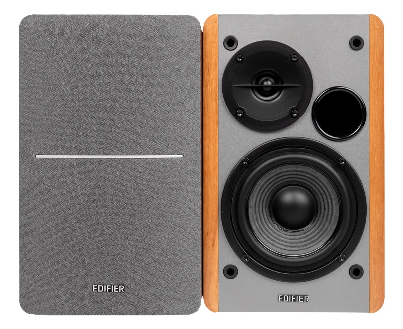 Edifier Studio 1280T - Altoparlanti 2-vie Cablati in Legno Grigio, 21 W RMS