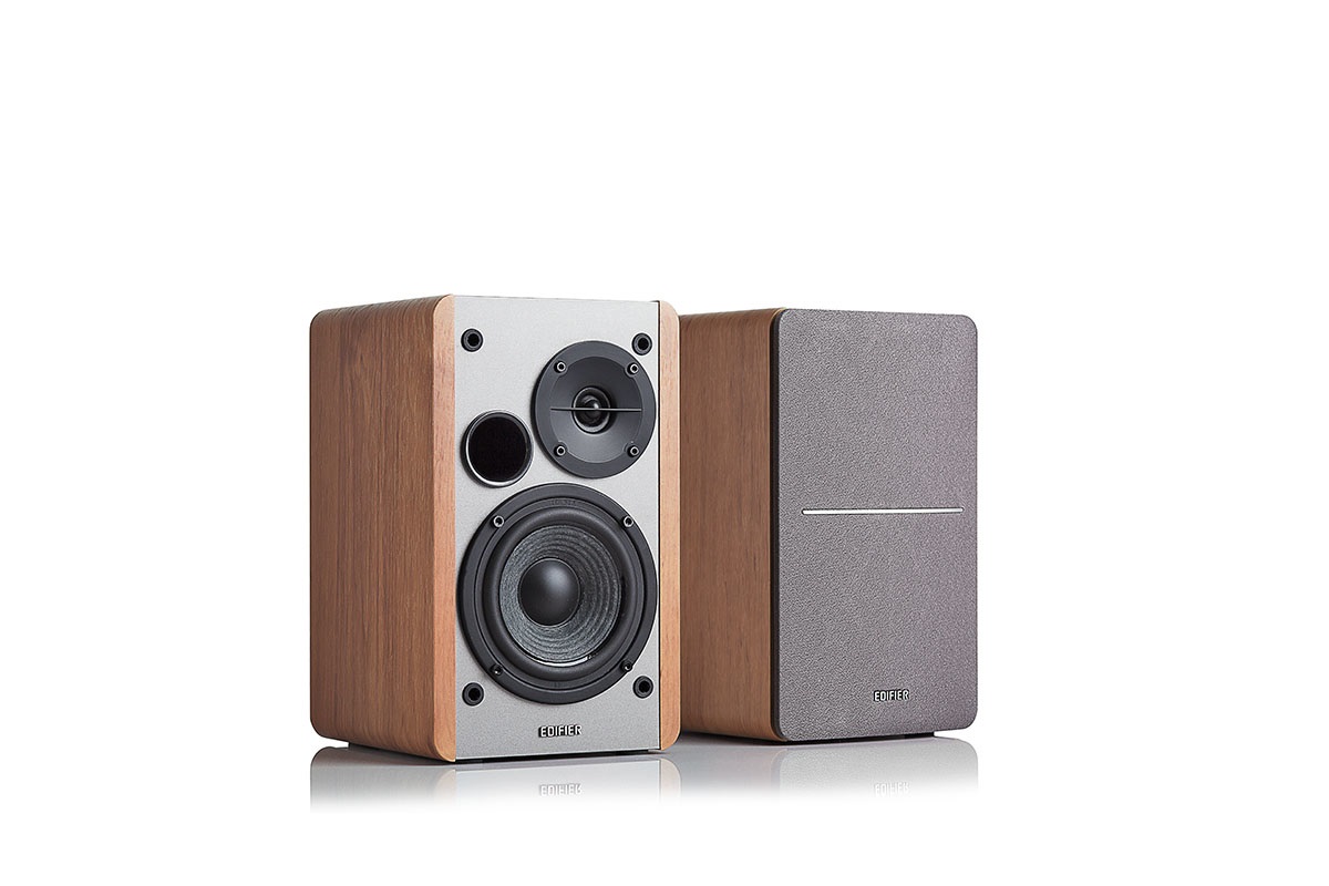 Edifier Studio 1280T - Altoparlanti 2-vie Cablati in Legno Grigio, 21 W RMS