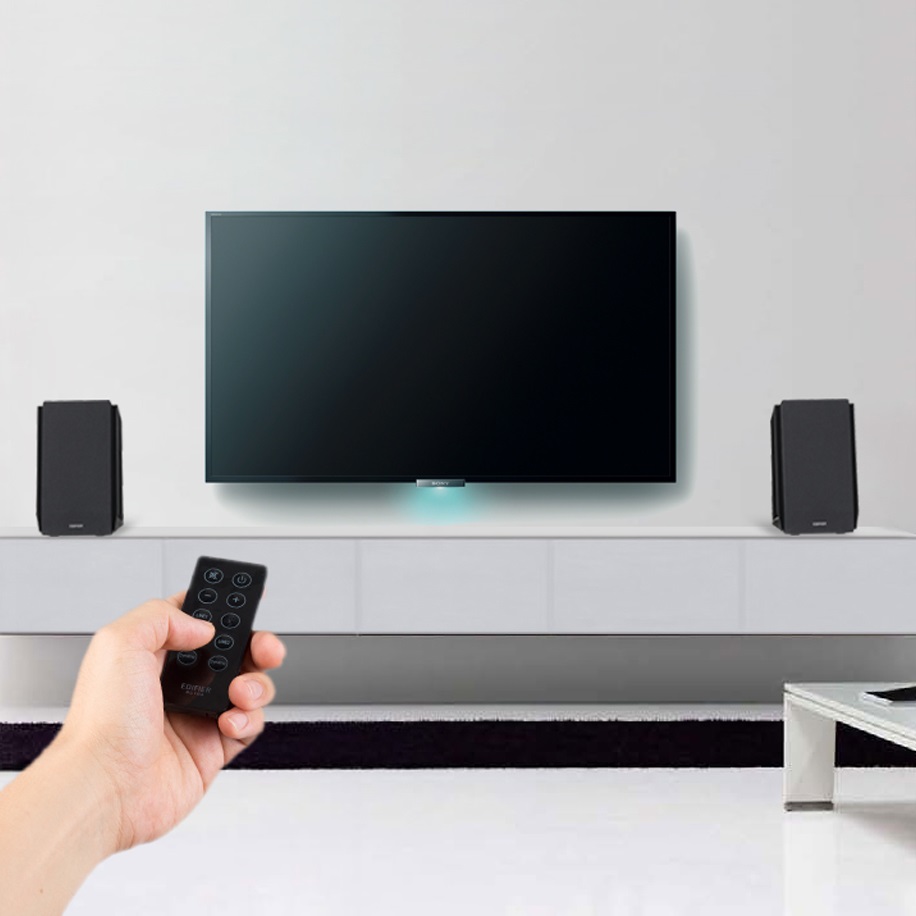 Edifier R2000DB - Diffusori da Scaffale Bluetooth Alimentati, Monitor Studio Nearfield, Ingresso Ottico, 120 Watts RMS, Nero