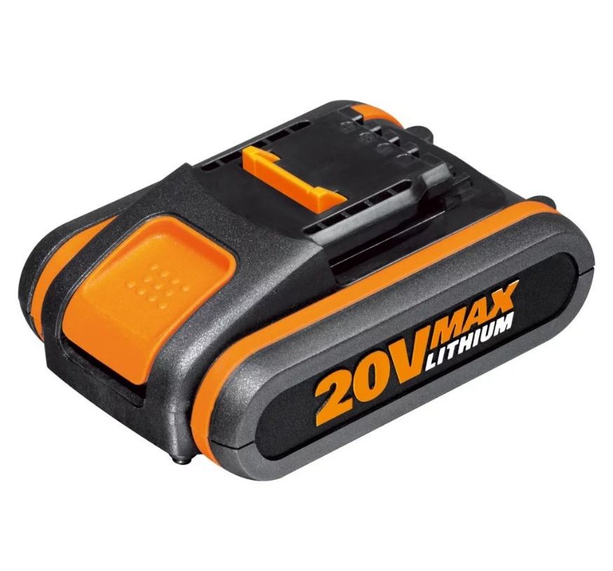 WORX WA3601 Kit Caricabatteria Rapido e Batteria Power Share 20V/2.0Ah agli Ioni di Litio