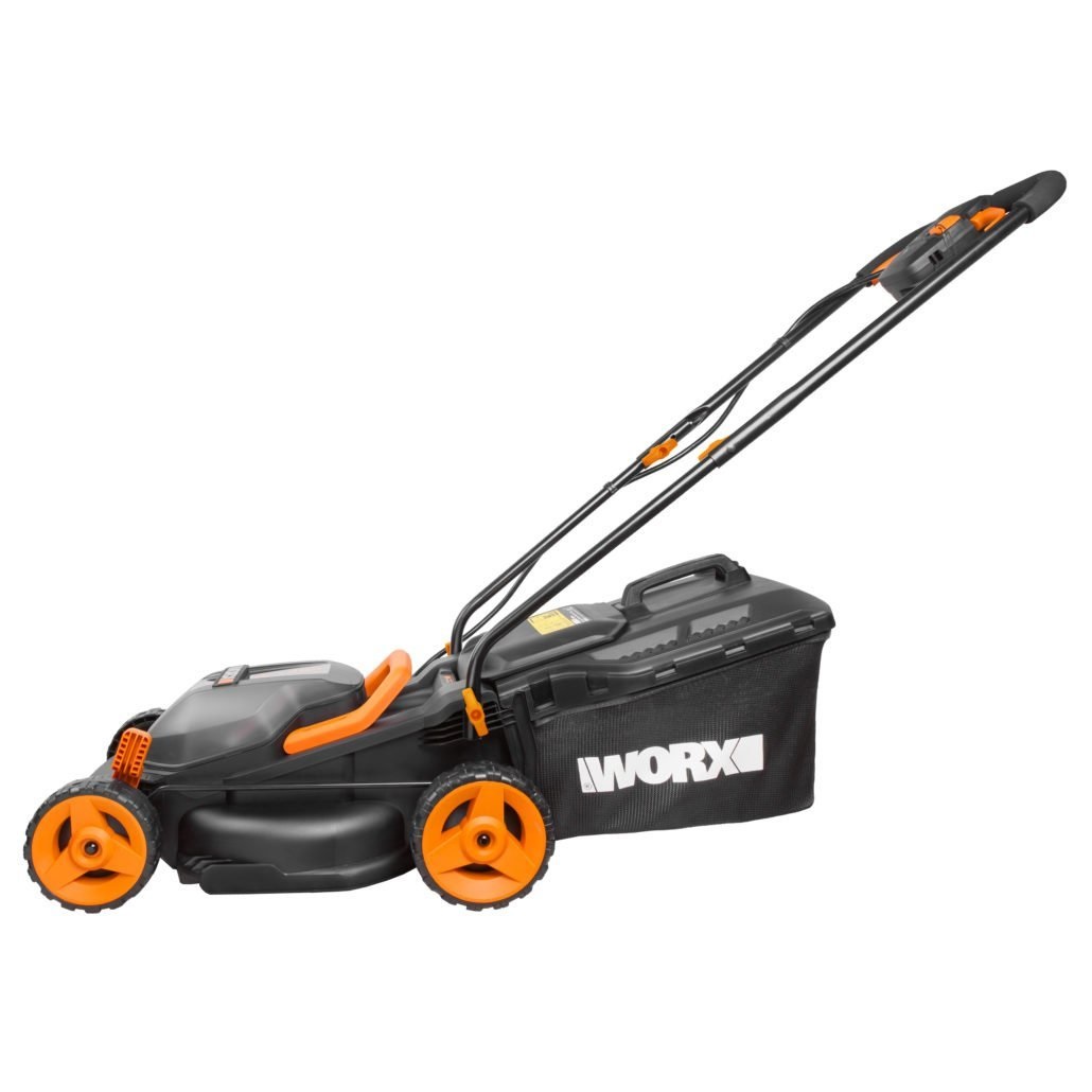 WORX WG779E.1 Tagliaerba a Batteria 40V - Diametro di Taglio 34 cm, Superficie Fino a 460 m², Cesto di Raccolta 30 LT
